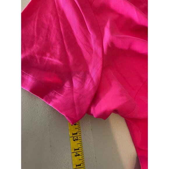 Betsey Johnson Pink Scrub Heart on sleeve Top Pockets 2X - Picture 9 of 9
